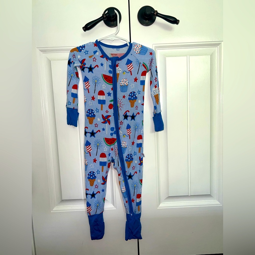 Little Sleepies Stars and Stripes Zippy Pajamas